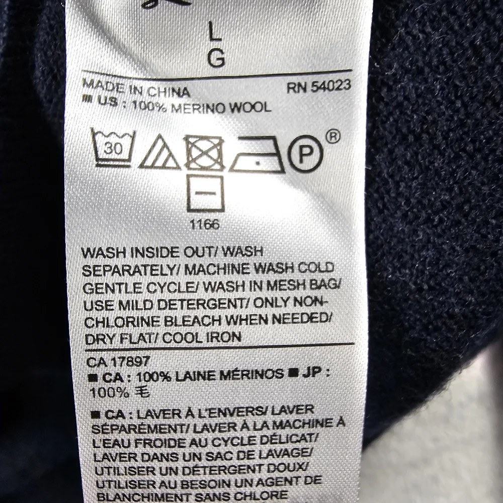 Banana Republic 100% Merino Wool Pullover V-Neck Sweater Mens Size Large